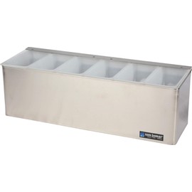 San Jamar B6186L EZ-Chill Stainless Steel Garnish Center with 1 pt Inserts, 18" Width x 5-7/8" Height x 5-3/8" Depth