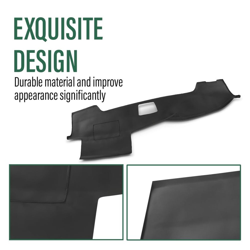 LQI TPE Dash Cover Dashboard Panel Black Compatible with Toyota