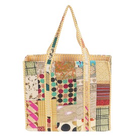 Marubhumi Women Lightweight Travel Bag Purse Cotton Shoulder Tote Bag For Shopping Grocery & Beach Bag (Skin Cream)