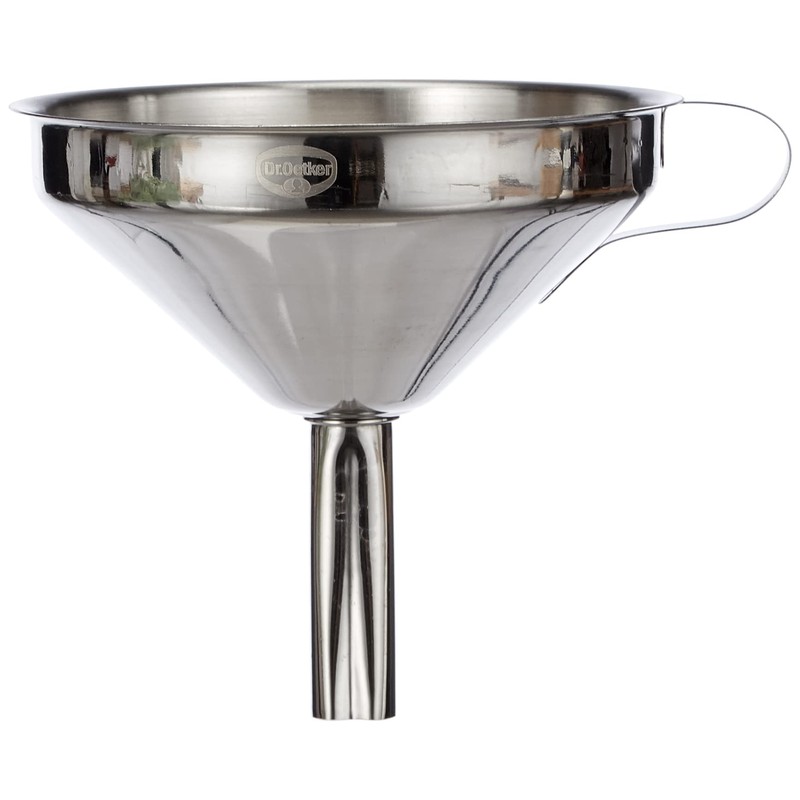 Dr.Oetker Funnel Profi with Sieve Insert 12 cm in Silver,
