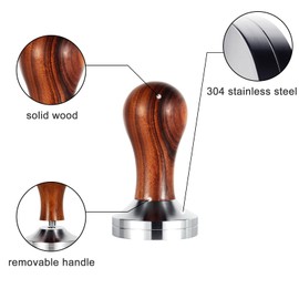 AMZCHEF Coffee Tamper 53 mm Espresso Tamper Stainless Steel Coffee Tamper for Espresso Barista Tool