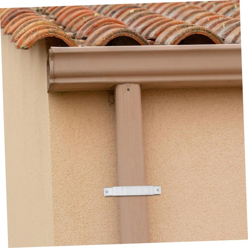 DOITOOL 1set Gutter Strap Downspout Connector for Outdoor Drainage Rigid