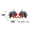 DOWAY Enamel Jungle Elephant Stud Earrings Jewelry Gifts for Women