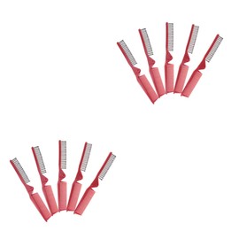 Ipetboom 10pcs Red Static Folding Comb for Hair Portable Travel Hair Tools Compact Design for Easy Carrying for Daily Use and Salon Styling
