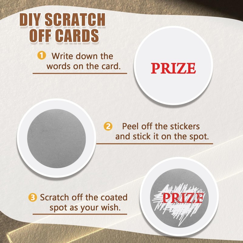 suiwotin 1000pcs 1" Round Scratch Off Stickers, 1 Roll Silver