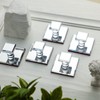 Tatuo 6 Pcs Stick on Knobs Adhesive Cabinet Handles Acrylic