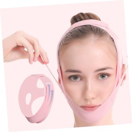 FOMIYES Facial Strap Jaw Exerciser Faces Lift Mask Faces Lifting Belt Chin Slimming Strap Double Chin Reducer Facial Lift Belt Chin Lifting Band Chin Strap Sleep Mask Pink Ice Silk Fabric