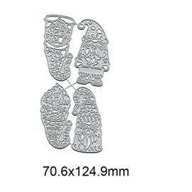 4pcs Christmas Cute Santa Die Cuts,Merry Christmas Flower Snata Metal Cutting Dies Cut Stencils Template Mould DIY Invitation Card Scrapbook Embossing Craft Card Making
