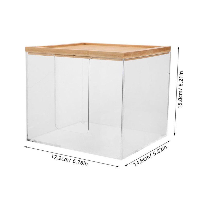 FRCOLOR Clear Acrylic Tissue Box Holder Stylish Face Towel Storage