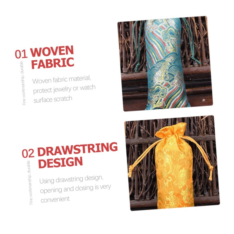 Healeved 8pcs Drawstring Storage Bags Multi Purpose Jewelry Pouches for