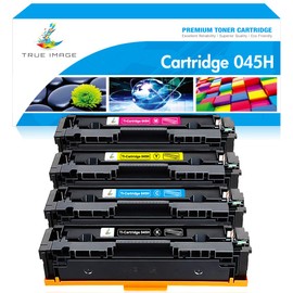 TRUE IMAGE Compatible Toner Cartridge Replacement for Canon 045 045H MF634Cdw Toner Canon Color ImageCLASS MF634Cdw MF632Cdw LBP612Cdw MF632 LBP612 Ink Printer (Black Cyan Yellow Magenta, 4-Pack)