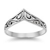 Solid 925 Sterling Silver Wishbone Pattern Ring in sizes G-Z