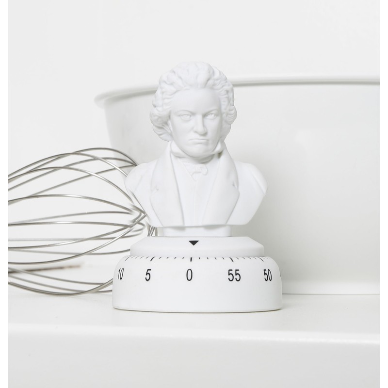 Kikkerland Beethoven 60 Minute Kitchen Timer, Mechanical Kitchen Timer, Wind