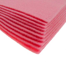Craft Felt Sheets Pack of 10 Flex Felt DIN A4, Thickness 1.5-2 mm, Felt Board, 29 Colours, Colour: Pink