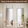 VooBang 14"x48" Full Length Over The Door Mirror - Aluminum