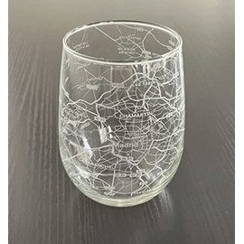Or Something Stemless 17oz Wine Glass Urban City Map Madrid Spain