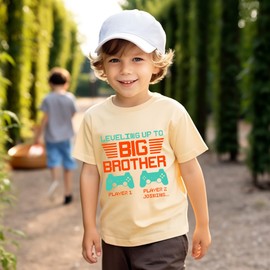 Big Brother Shirt for Little Boys Big Bro Announcement Tee Tops Toddler Sibling Reveal Clothes Outfit 3T