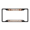FANMATS 31284 Texas Longhorns Metal License Plate Frame Black Finish