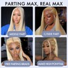 613 Lace Front Wig Human Hair 36 Inch Blonde Wig