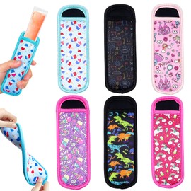 Pack of 6 Popsicle Holder Bags, Ice Lolly Holder, Ice Pop Sleeves, Reusable Ice Protective Covers, Popsicle Holder for Children, Water Ice Holder for Children, Indoor Outdoor Party