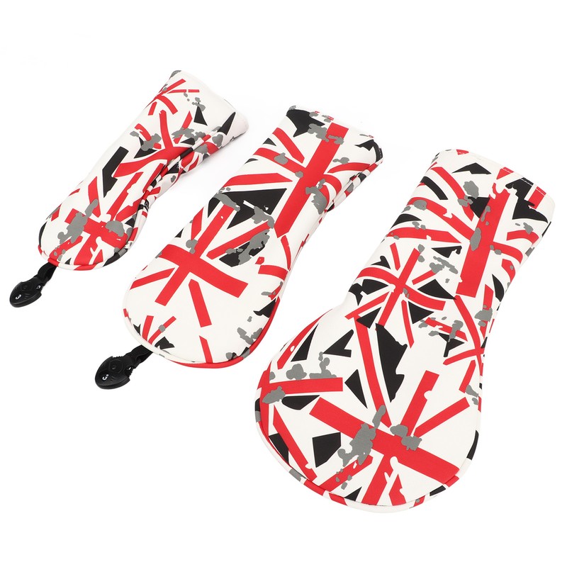 3Pcs Golf Club Head Cover Oxford Cloth British Flag Golf