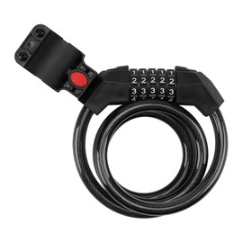 Akkerds Bicycle Lock, Wire Lock, Bicycle Lock, Length 47.2 inches (120 cm), 5 Digit Dial Key Anti-Theft (Black)