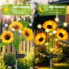 Solar Sunflower Lights Outdoor Waterproof - 6 Pack Solar Powered