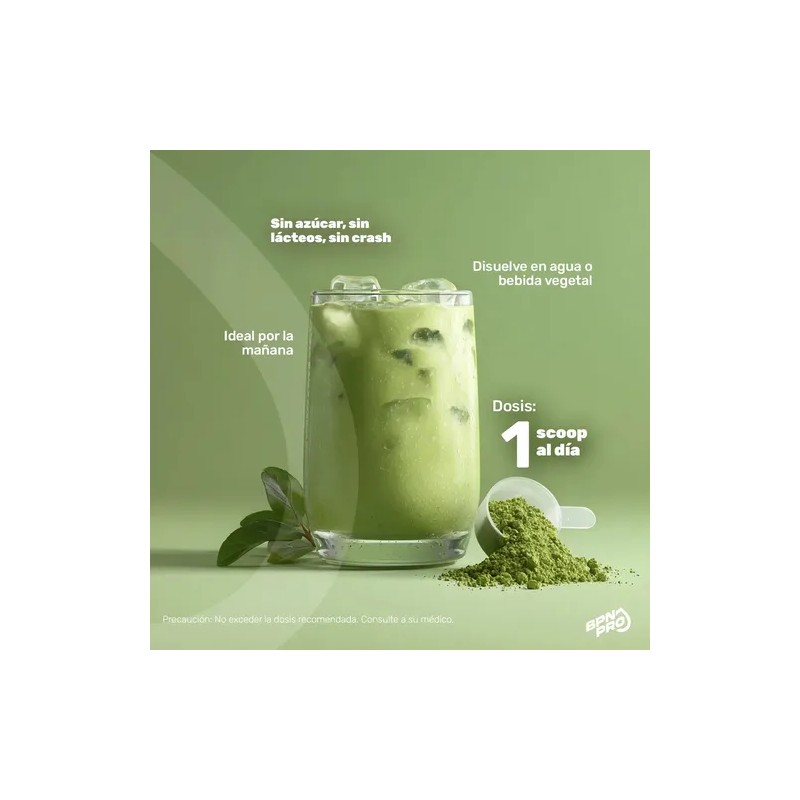 Matcha Japonés Orgánico Con Adaptógenos 180g en Polvo Té Verde