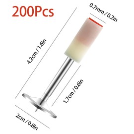 200 Pcs Nail Gun Nails 7.3mm, Steel Round Nail for Concrete, Mini Manual Steel Nail, Wall Fastening Tool, Mini Nails for Cement Wall Wire Hider Ceiling Cable Duct Fixture Install, Low Noise