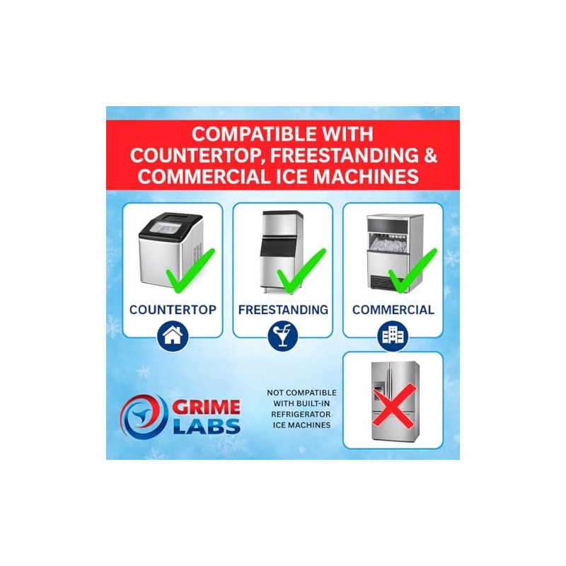 Ice Machine Cleaner Tablets - 24 Pack for Crystal-Clear Ice