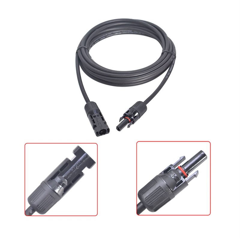 findmall A Pair of 12AWG Solar Panel Extension Cable 15
