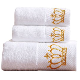 WDTBFY Premium 100% Cotton Bath Towel Set;1 Bath Towels,1 Hand Towel & 1 Washcloth,Luxury Bathroom Super Soft and Highly Absorbent,Hotel & Spa Quality