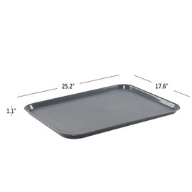 Tyminin 6-Pack Multipurpose All Season Boot Tray Mat, Waterproof Shoe Mat Tray for Entryway Indoor, Great as Pet Food Mat, Dog Cat Bowl Mat or Kitty Litter Mat, Grey