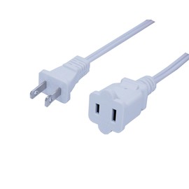 Extension Cord 10 FT,Thin Extension Cord Male-Female Single Plug White Extension Power Cable 18AWG 10A/125V, NEMA 5-15P to NEMA 5-15R, Power Cable for Indoor, Home Office