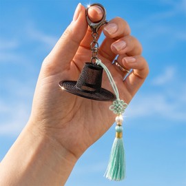 God Keyring Korean Traditional Tassel Bag Ring Traditional Goods Korean Souvenirs Cerulean Emerald Random Delivery Color Random / 갓 키링 한국전통 태슬 가방고리 전통굿즈 한국기념품 뇌록색 에멜랄드 랜덤발송 색상 랜덤