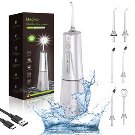 Wireless Water Flosser for Teeth: Oral Irrigator with 5 Modes, 300 ml Water Tank IPX7