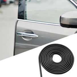 Car Door Edge Guards, 16Ft Rubber Seal Car Door Edge Trim, U Shape Door Edge Protector Guard, Aluminum Boat Edge Trim Guards No Glue Required, Universal Exterior Accessories for Most Models (Black)