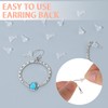 60 PCS Full-Cover Silicone Earring Backs for Studs, Clear Earring