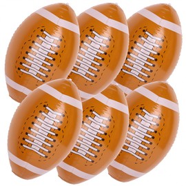FOIMAS 6pcs Inflatable Footballs,16 Inch Large Blow Up Footballs for Football Party Supplies Decoration Water Games Table Decors Birthday Decoration Summer Pool Activities