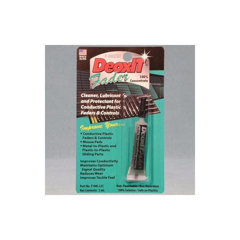 DeoxIT Fader Lube 2mL 100% Solution Faderlube Carbon/Plastic Controls Sliders