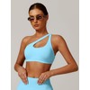 ABOCIW One Shoulder Sport Bras for Women Seamless Cutout Adjustable