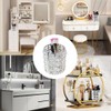 GYWHOOFT Makeup Organizer,Silver Crystal Makeup Brush Holder Organizer Metal Crystal