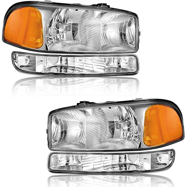 Headlights Assembly for 99-06 GMC Sierra 1500 1500HD 2500HD 3500/00-06