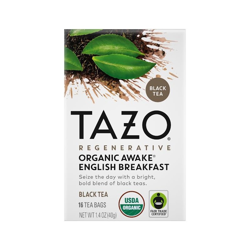 TAZO Organic Black Tea, (Awake, Chai, Zen, Calm, Mint, Earl