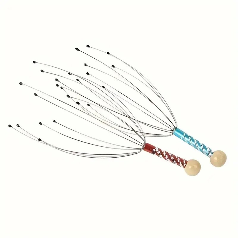 Manual Scalp Massager for Relaxation – Flexible Stainless Steel Prongs