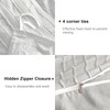 DJY Light Grey Boho Duvet Cover Set Double Size 3PCS-Striped