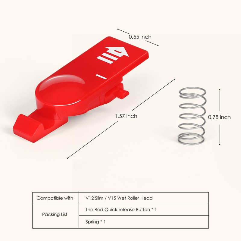 Release Catch with Spring Replacement Kit Compatible with Dyson V12