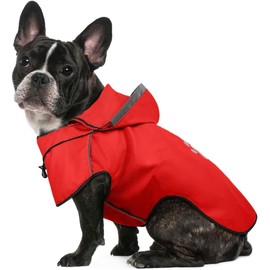 DQGHQME Puppy Raincoat, Waterproof Dog Raincoat for Small Dogs, Mint Green, Small Size, Polyester, Acrylic, Hunting, Dog Raincoat