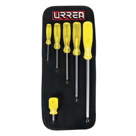 Urrea 9600A Amber Handle Screwdriver Set, 6-Piece