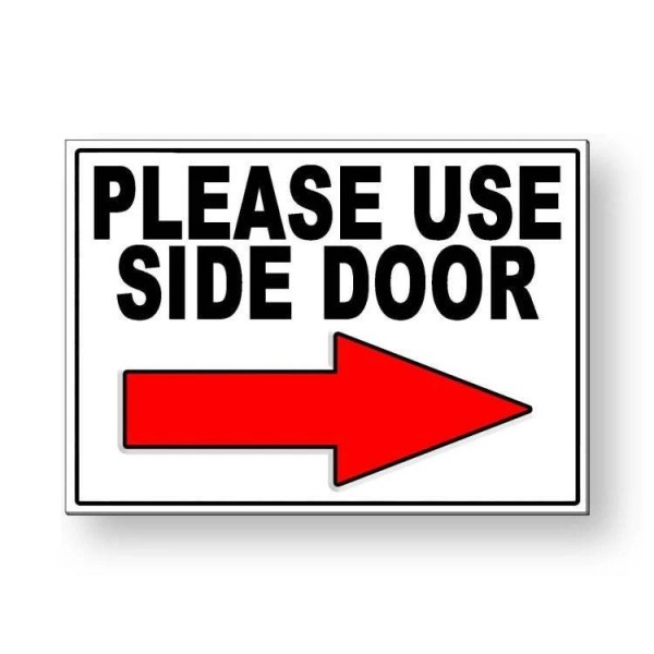 Does Not Apply Please Use Side Door Arrow Right Metal
